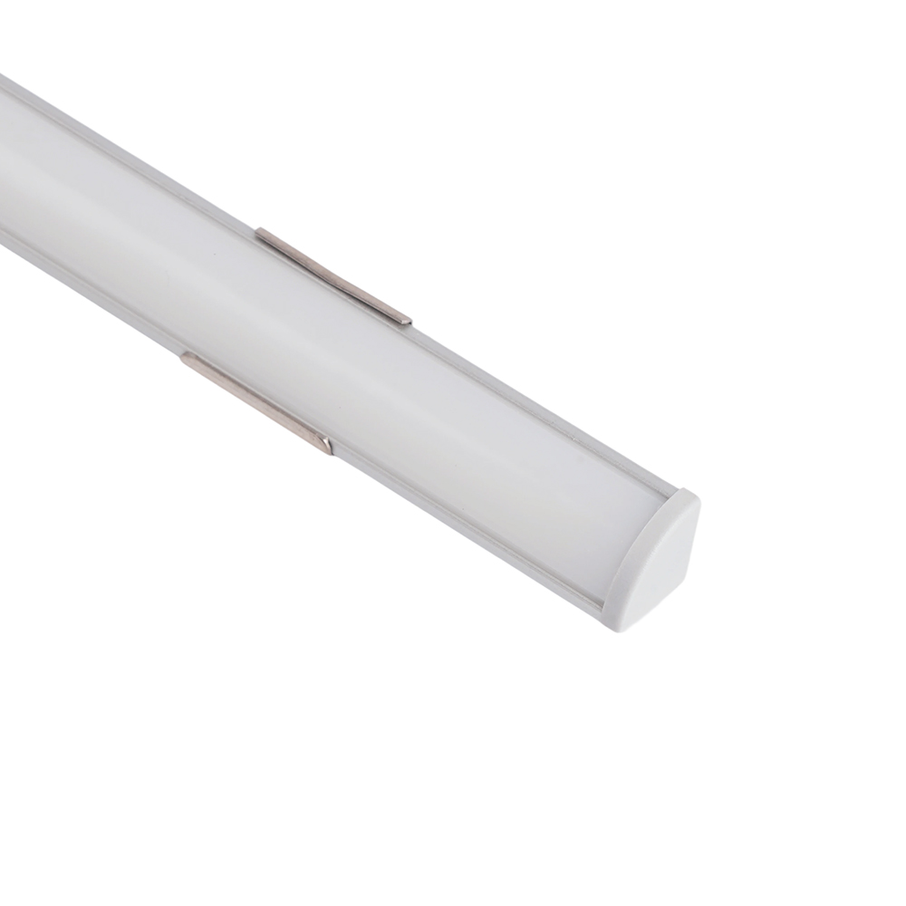 Купить Профиль алюминиевый "угловой круглый 7.9*7.9мм", серебро, CAB240 (в комплекте с матовым экраном, 2 заглушками, 4 крепежами) FERON по цене производителя в официальном интернет-магазине shop.feron.ru