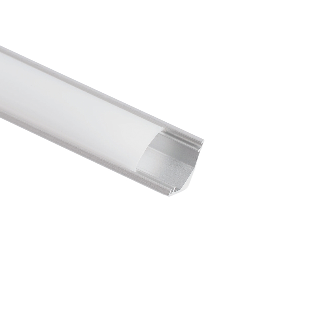 Купить Профиль алюминиевый "угловой круглый 7.9*7.9мм", серебро, CAB240 (в комплекте с матовым экраном, 2 заглушками, 4 крепежами) FERON по цене производителя в официальном интернет-магазине shop.feron.ru