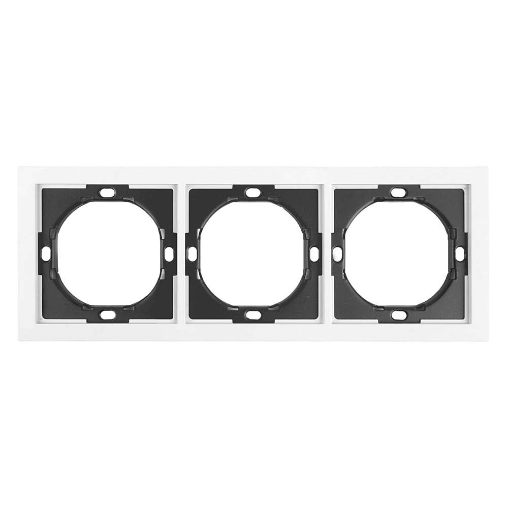 Рамка 3-местная, STEKKER, серия Мия, PFR00-3003-01, белая магнолия от компании Stekker
