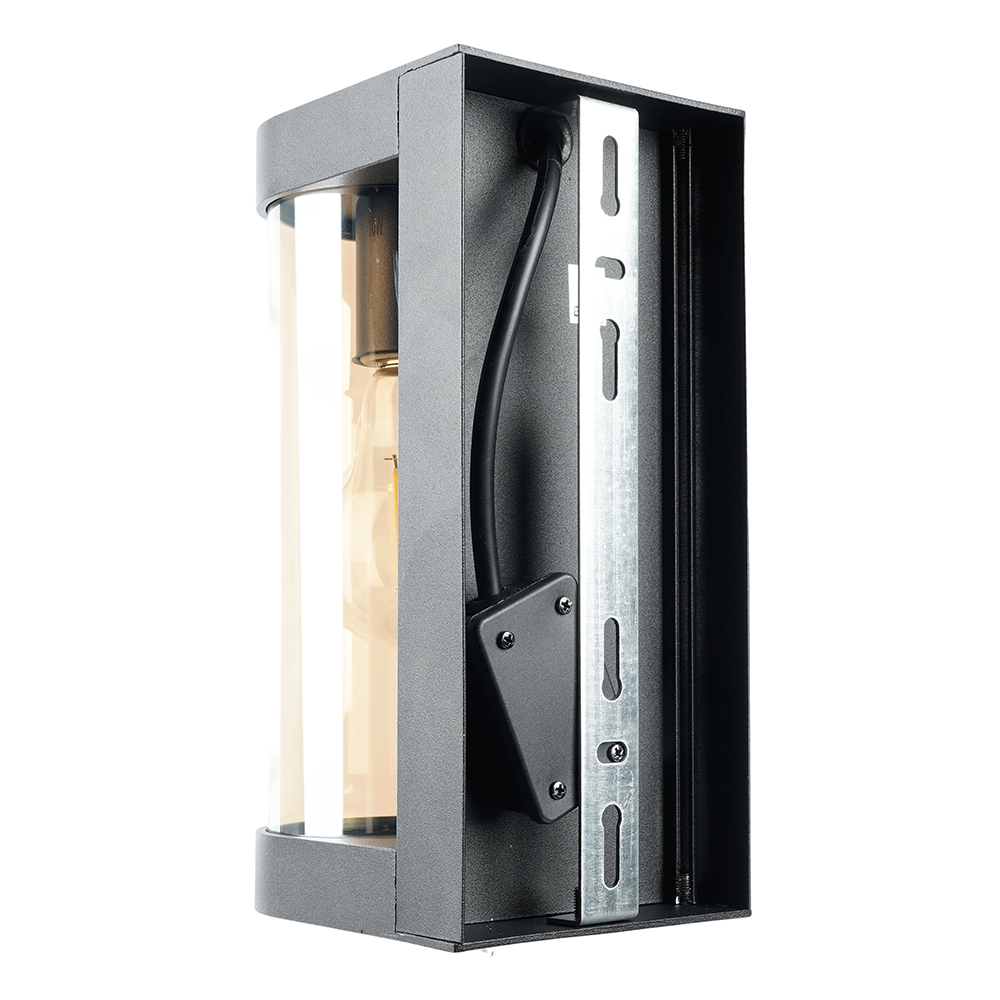 Светильник садово-парковый Feron DH1901, на стену, E27 230V, черный/янтарный от компании Ферон по цене 