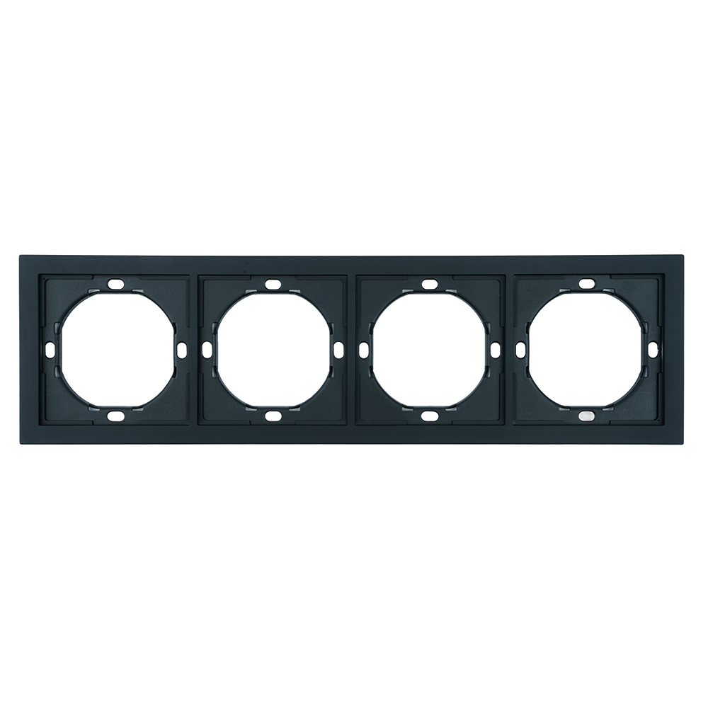 Рамка 4-местная, STEKKER, серия Мия, PFR00-3004-05, черный бархат от компании Stekker