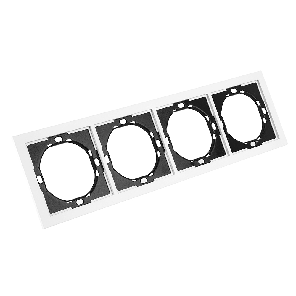 Рамка 4-местная, STEKKER, серия Мия, PFR00-3004-01, белая магнолия от компании Stekker