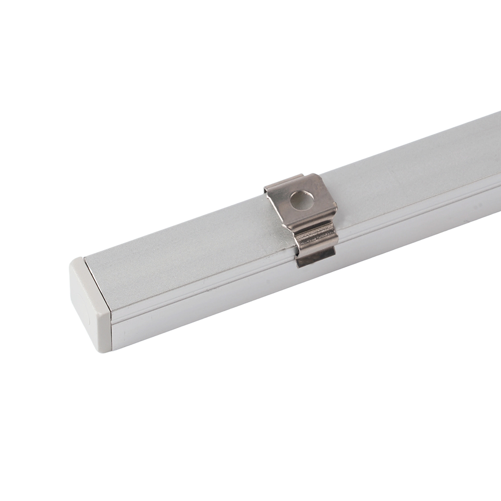 Купить Профиль алюминиевый накладной, 10х10мм, серебро, CAB243 (в комплекте с матовым экраном, 2 заглушками, 4 крепежами) FERON по цене производителя в официальном интернет-магазине shop.feron.ru