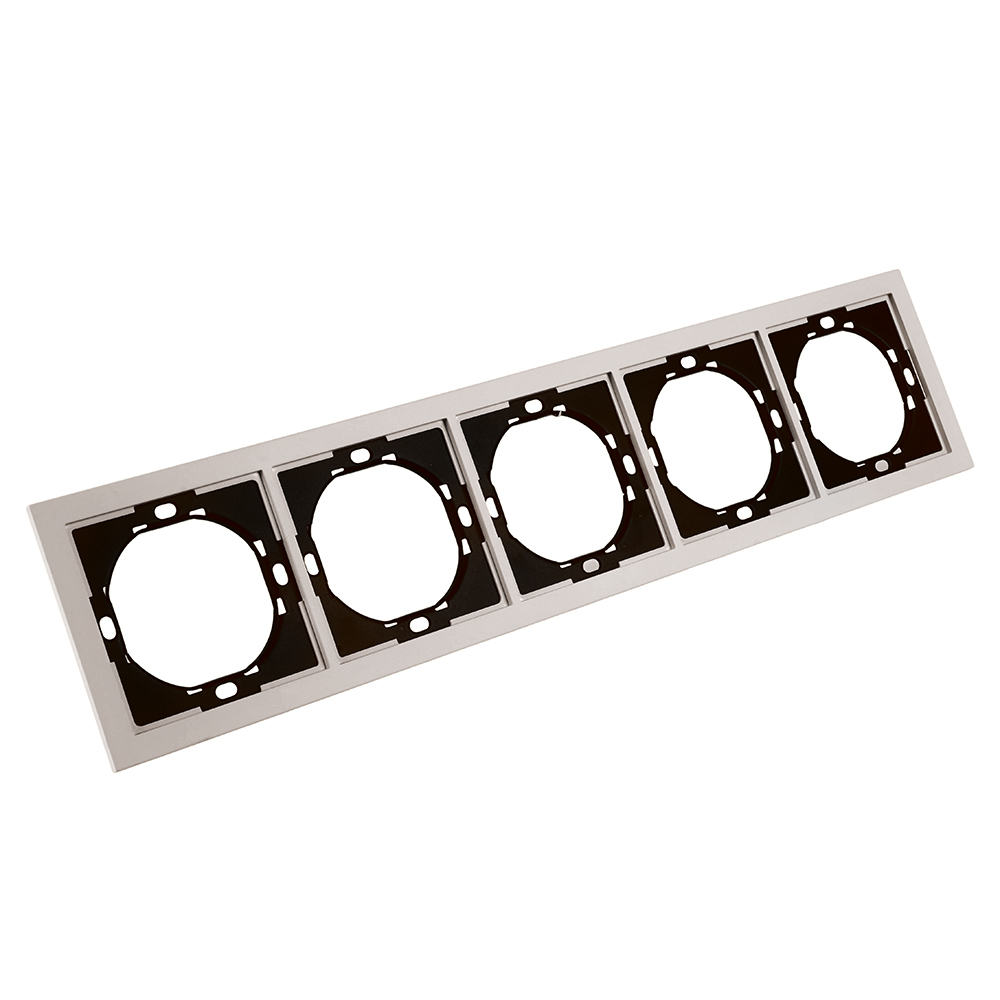 Рамка 5-местная, STEKKER, серия Мия, PFR00-3005-08, пудровый жемчуг от компании Stekker