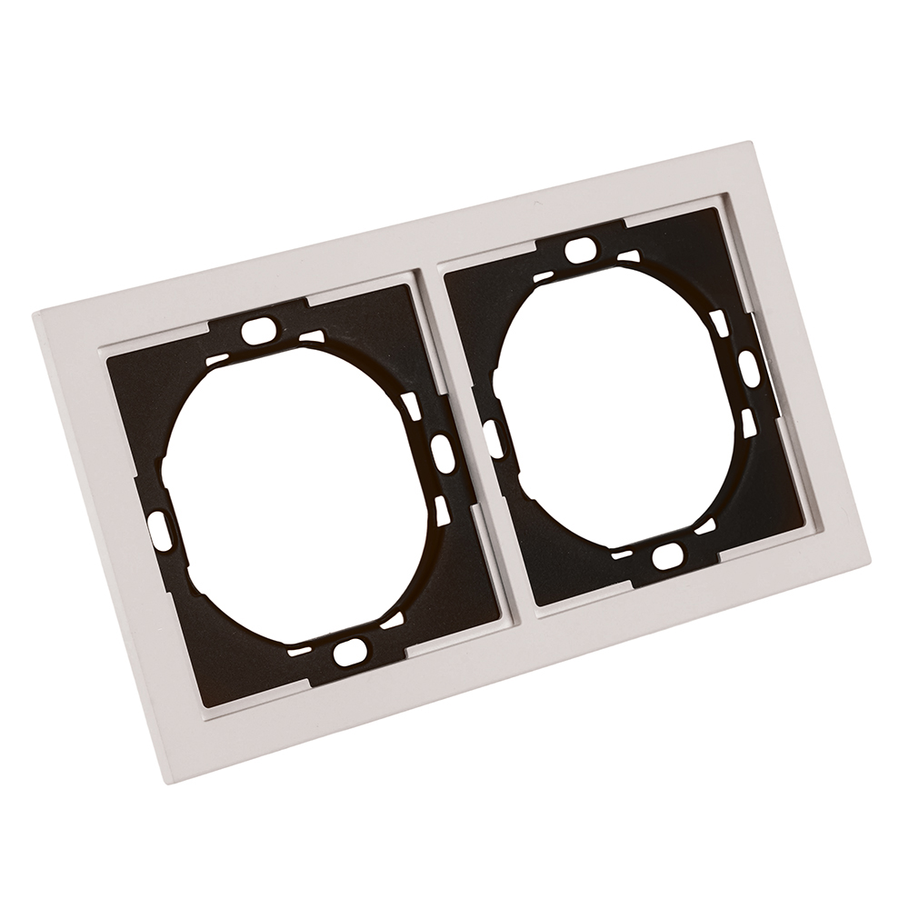 Рамка 2-местная, STEKKER, серия Мия, PFR00-3002-08, пудровый жемчуг от компании Stekker