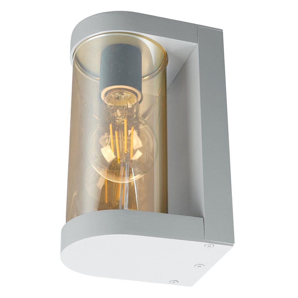 Светильник садово-парковый Feron DH1901, на стену, E27 230V, серый/янтарный от компании Ферон по цене 