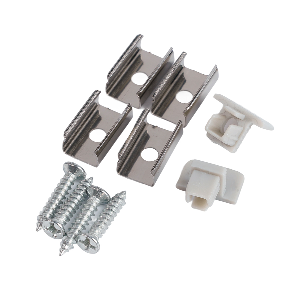 Купить Профиль алюминиевый встраиваемый 9х12мм, серебро, 2м  CAB242 (в комплекте с матовым экраном, 2 заглушками, 4 крепежами) FERON по цене производителя в официальном интернет-магазине shop.feron.ru