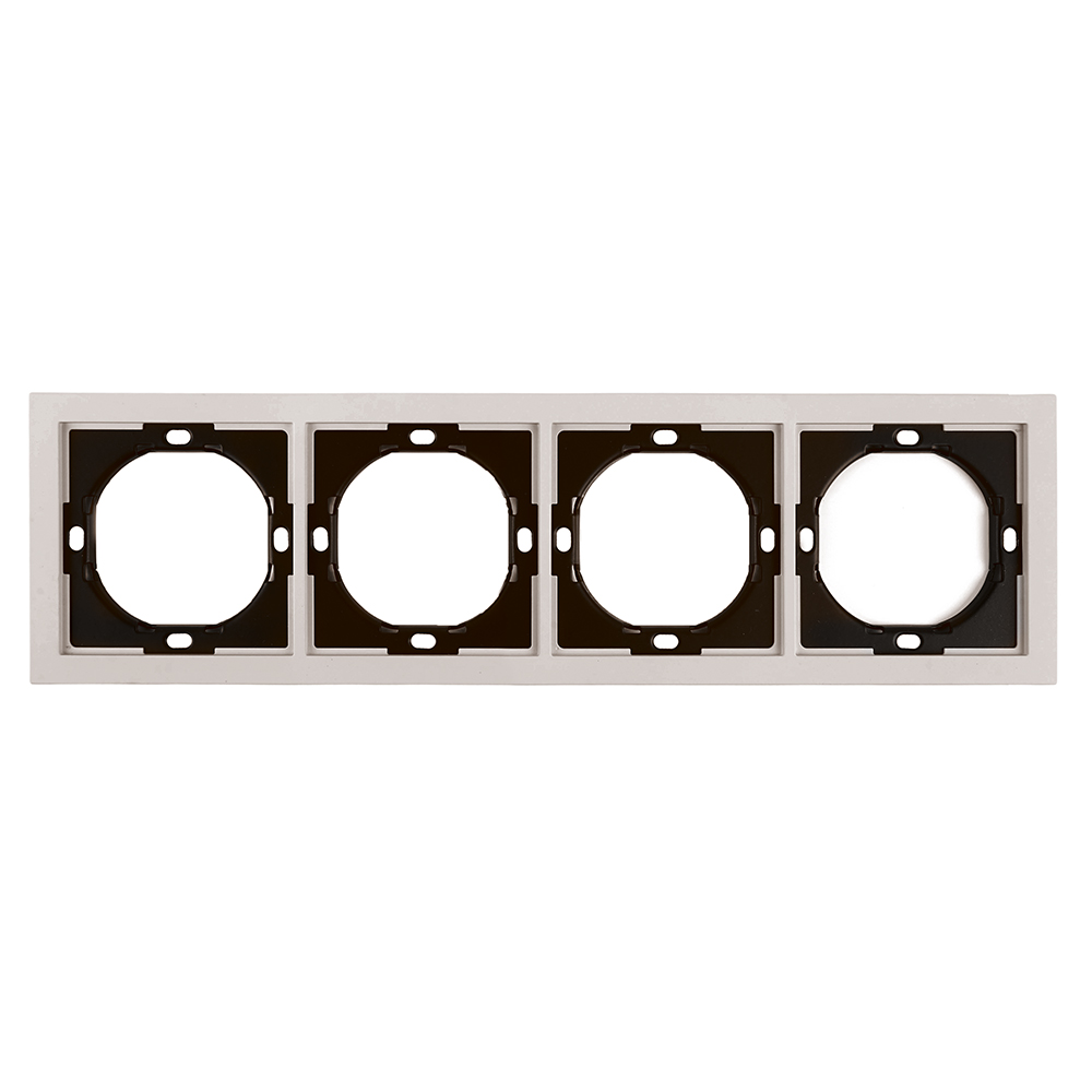 Рамка 4-местная, STEKKER, серия Мия, PFR00-3004-08, пудровый жемчуг от компании Stekker