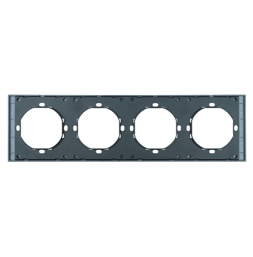 Рамка 4-местная, STEKKER, серия Мия, PFR00-3004-05, черный бархат от компании Stekker