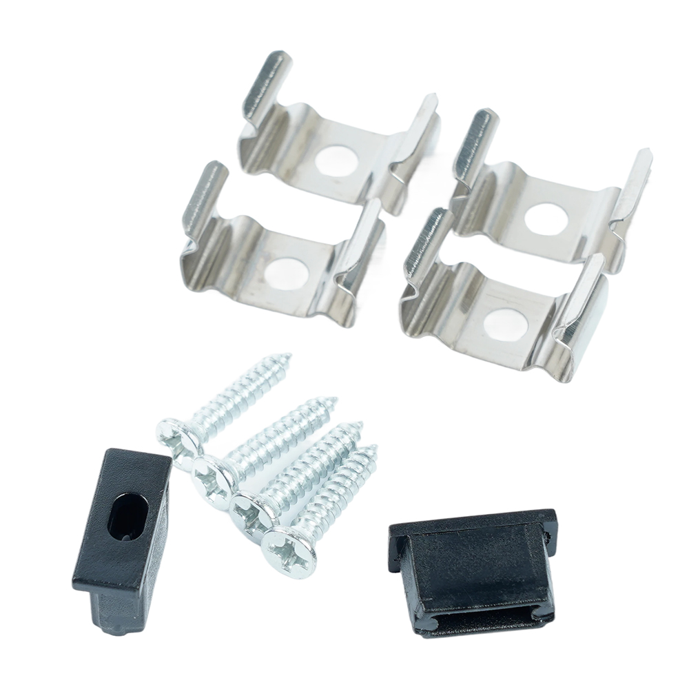 Купить Профиль алюминиевый "встраиваемый" без крепежей, черный, CAB251( в комплекте с матовым экраном, 2 заглушками) FERON по цене производителя в официальном интернет-магазине shop.feron.ru