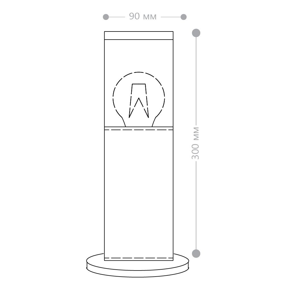 Светильник садово-парковый Feron DH1303, столб,  E27 230V, черный от компании Ферон по цене 
