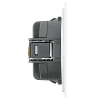 Розетка телевизионная 1-местная (механизм), STEKKER, 75 Ом, 5-862МГц, серия Мия, RST00-3108-01, белая магнолия 50435