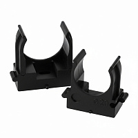 Крепеж-клипса для труб для прямого монтажа STEKKER PMPH16B черная в п/э D16 мм (упаковка 100 шт) 50770