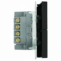 Переключатель перекрестный 2-клавишный (механизм), STEKKER, 250В, 10А, серия Эмили, RSW10-5111-01, черный уголь, soft touch 50167