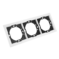 Рамка 3-местная, STEKKER, серия Мия, PFR00-3003-01, белая магнолия 50458