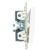 Переключатель перекрестный 1-клавишный (механизм), STEKKER GLS10-7110-01, 250V, 10А, серия Катрин, белый 49176