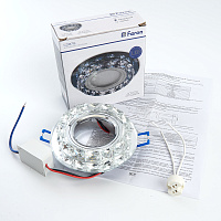 Светильник встраиваемый с белой LED подсветкой Feron CD878 потолочный MR16 G5.3 прозрачный Светильник встраиваемый с белой LED подсветкой Feron CD878 потолочный MR16 G5.3 прозрачный