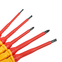 STLS005 Отвертка VDE со сменными битами до 1000В, 8 предметов