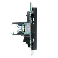 Розетка компьютерная 1-местная RJ-45 (механизм), STEKKER GLS00-7107-05, серия Катрин, черный 39613