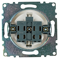 Розетка 1-местная с/з (механизм), STEKKER GLS16-7110-01, 250В, 16А с защитной шторкой, серия Катрин, белый 39304