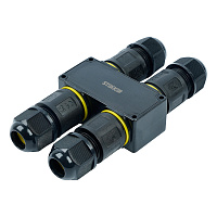 Соединитель-коннектор для проводов H 3-контактный LD558 STEKKER, водонепрониц. пружинный контакт 50560