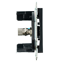 Розетка телевизионная 1-местная (механизм), STEKKER GLS00-7108-05, 75 Ом, 5-862МГц, серия Катрин, черный 39614