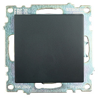 Переключатель 1-клавишный (механизм), STEKKER GLS10-7105-05, 250V, 10А, серия Катрин, черный 39604