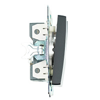 Выключатель 2-клавишный (механизм), STEKKER GLS10-7104-05, 250V, 10А, серия Катрин, черный 39606