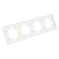 Рамка STEKKER, PFR00-5004-01 4-местная, серия Эмили, белый фарфор, soft touch 49887