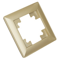 Рамка STEKKER, PFR00-7001-08 1-местная, пластик, серия Катрин, золото 49606 Рамка STEKKER, PFR00-7001-08 1-местная, пластик, серия Катрин, золото 49606