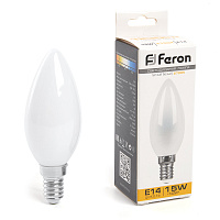 Лампа светодиодная Feron LB-717 Свеча E14 15W 230V 2700K 38255 Лампа светодиодная Feron LB-717 Свеча E14 15W 230V 2700K 38255