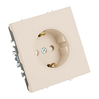 Розетка 1-местная с защитной шторкой с/з (механизм), STEKKER, 250В, 16А, серия Эмили, RST16-5110-08, кашемир, soft touch 49906