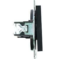 Розетка телевизионная 1-местная (механизм), STEKKER GLS00-7108-05, 75 Ом, 5-862МГц, серия Катрин, черный 39614