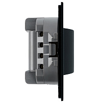 Кабельный вывод (механизм), STEKKER, серия Мия, RST00-3119-05, черный бархат 50467