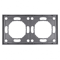 Рамка STEKKER, PFR00-5002-10 2-местная, серия Эмили, платиново-серый, soft touch 49963