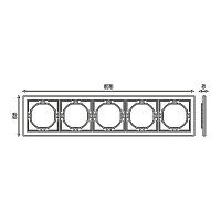 Рамка 5-местная, STEKKER, серия Мия, PFR00-3005-01, белая магнолия 50460