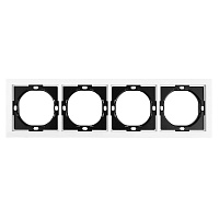 Рамка 4-местная, STEKKER, серия Мия, PFR00-3004-01, белая магнолия 50459