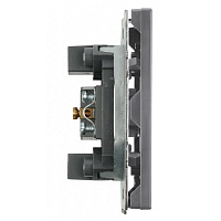 Розетка телевизионная 1-местная (механизм), STEKKER, 75 Ом, 5-862МГц, серия Эмили, RST00-5108-10, платиново-серый, soft touch 49953