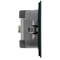 Розетка телевизионная 1-местная (механизм), STEKKER, 75 Ом, 5-862МГц, серия Мия, RST00-3108-05, черный бархат 50449