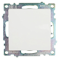 Выключатель 1-клавишный (механизм), STEKKER GLS10-7103-01, 250V, 10А, серия Катрин, белый 39298