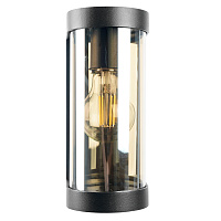 Светильник садово-парковый Feron DH1901, на стену, E27 230V, черный/янтарный 52188