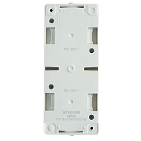 Блок розетка 1-местная с/з+  выключатель 1-клавишный STEKKER, PST16-21-54V/10-211-54,белый/серый 49738