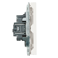 Розетка 1-местная с защитной шторкой (механизм), STEKKER, б/з, 250В, 16А, серия Эмили, RST16-5109-01 , белый фарфор, soft touch  49876