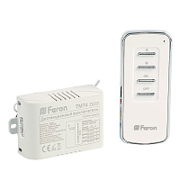 Выключатель дистанционный 230V 1000W 4-хканальный 30м с пультом управления, TM74