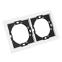 Рамка 2-местная, STEKKER, PFR00-3002-01, серия Мия, белая магнолия 50457