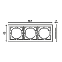 Рамка 3-местная, STEKKER, серия Мия, PFR00-3003-01, белая магнолия 50458