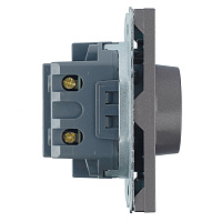 Выключатель диммирующий (механизм), STEKKER, 250В, 500W, серия Эмили, RSW10-5106-10, платиново-серый, soft touch 49946