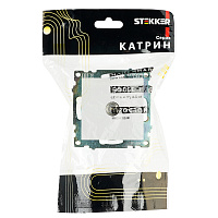 Розетка телевизионная 1-местная (механизм), STEKKER GLS00-7108-01, 75 Ом, 5-862МГц, серия Катрин, белый 39306