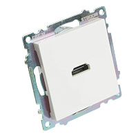 Розетка HDMI 2.1, Type A  (механизм), STEKKER GLS00-7118-01, серия Катрин, белый 50058