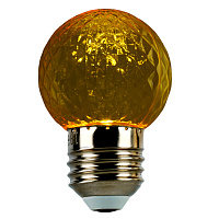 Лампа светодиодная Feron LB-385 Шарик желтый прозрачный E27 1W 230V 52161